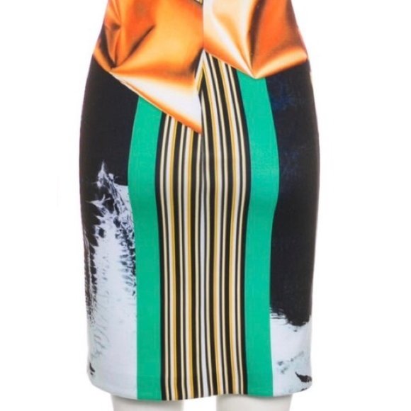 New! CLOVER CANYON Multicolor Printed Dress - Picture 4 of 4